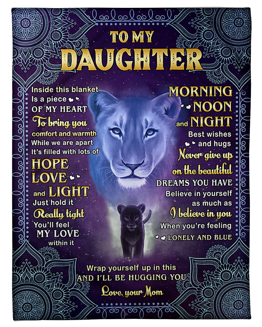 Lion I Believe In You Amazing Gift For Daughter - Flannel Blanket - Owls Matrix LTD