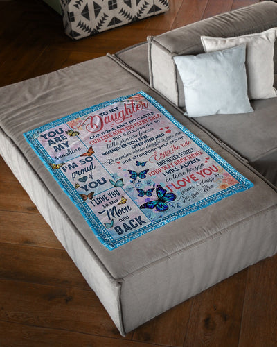 Butterfly Your Way Back Home Amazing Gift For Daughter - Flannel Blanket - Owls Matrix LTD
