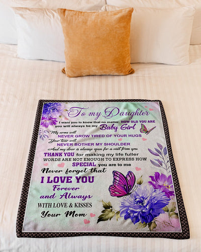 Butterfly How Special You Are To Me Best Gift For Daughter - Flannel Blanket - Owls Matrix LTD