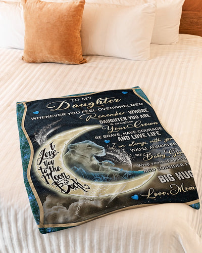 Lion I Love You Special Gift For Daughter - Flannel Blanket - Owls Matrix LTD