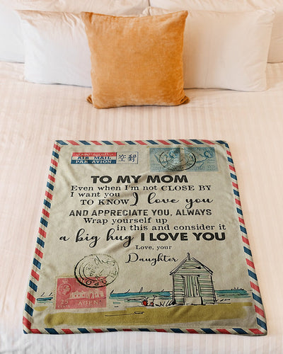 Letter To My Mom Letter I Love You - Flannel Blanket - Owls Matrix LTD