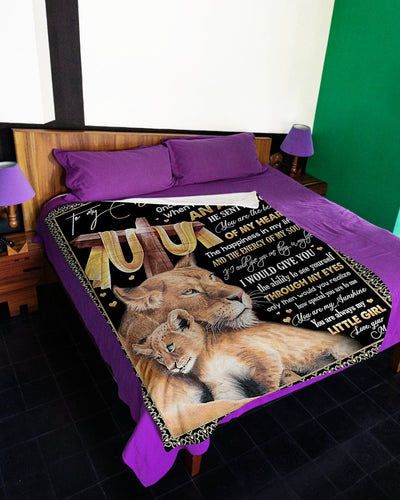 Lion You Are My Sunshine Best Gift For Daughter - Flannel Blanket - Owls Matrix LTD