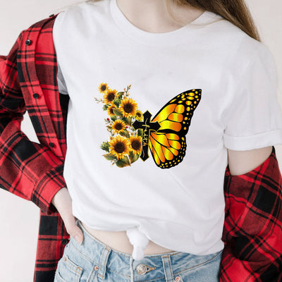 Sunflower Butterfly MDGB0911013Z Light Classic T Shirt