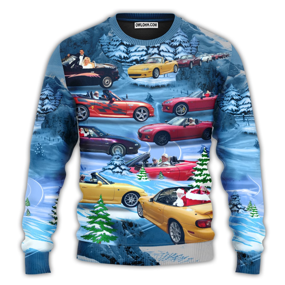 Christmas Sweater / S Car Miata Sports Cars - Sweater - Ugly Christmas Sweaters - Owls Matrix LTD