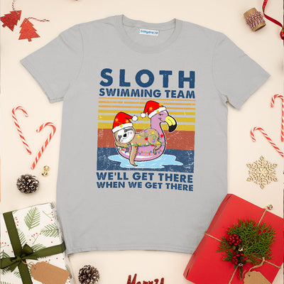 Swimming Sloth Team Christmas BGRZ0311099Z Light Classic T Shirt