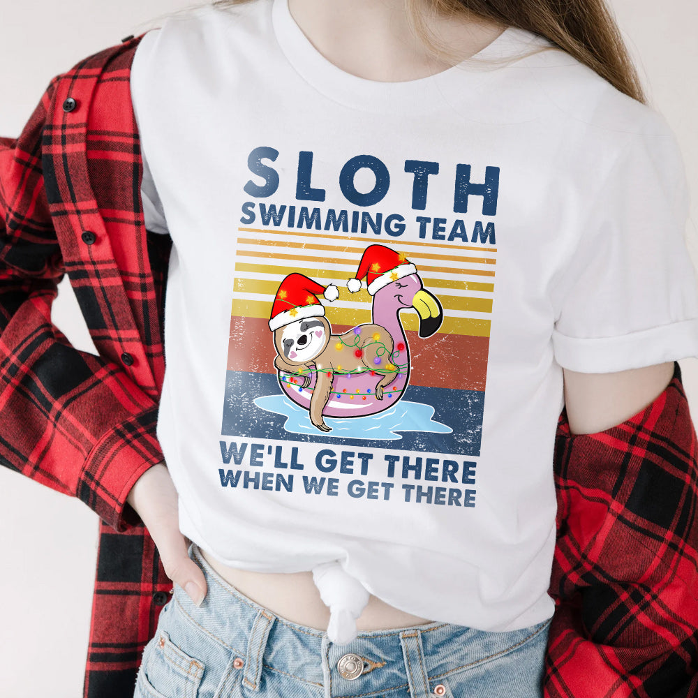 Swimming Sloth Team Christmas BGRZ0311099Z Light Classic T Shirt