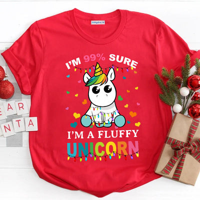 Unicorn Chirstmas Fluffy QUAZ0211021Z Dark Classic T Shirt