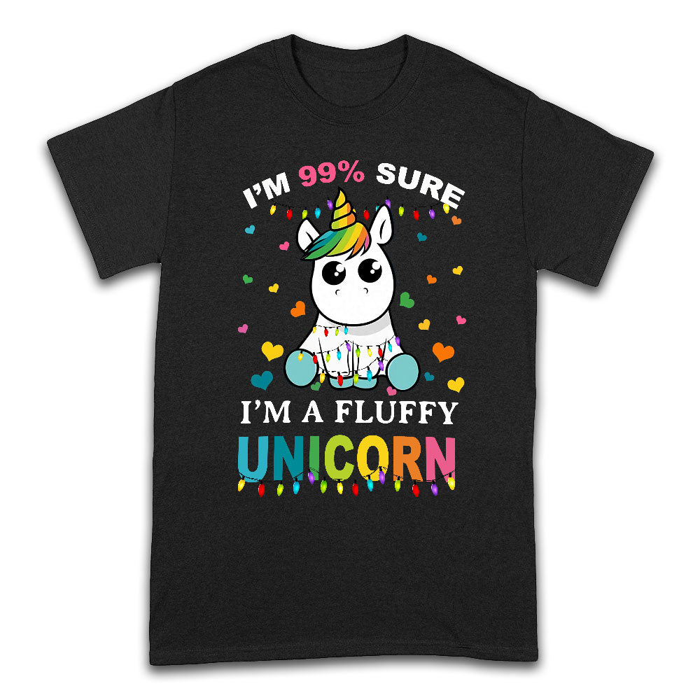 Unicorn Chirstmas Fluffy QUAZ0211021Z Dark Classic T Shirt