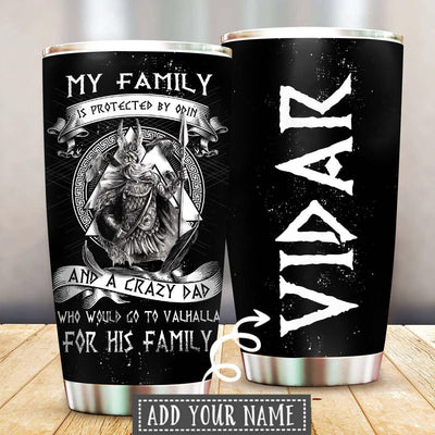 Viking My Family Is Protected Style Personalized - Tumbler - Owls Matrix LTD