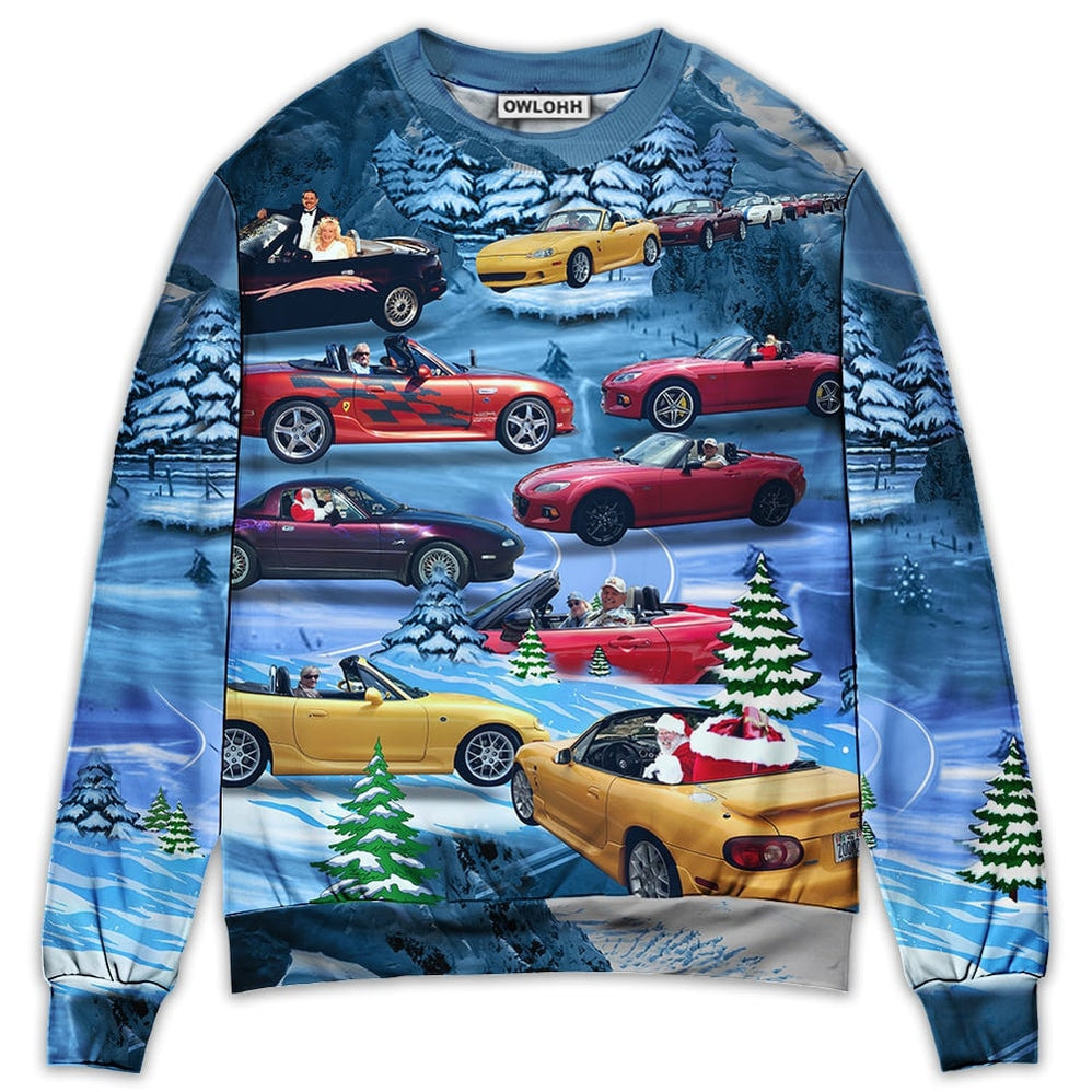 Sweater / S Car Miata Sports Cars - Sweater - Ugly Christmas Sweaters - Owls Matrix LTD