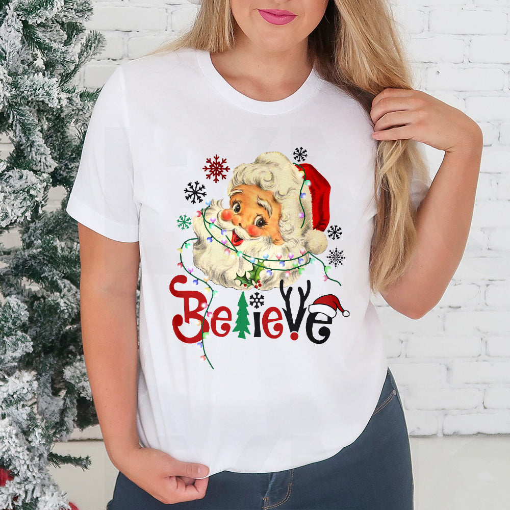 Xmas Believe Vintage Santa HALZ1811015Z Light Classic T Shirt