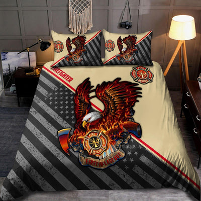 Firefighter US Eagle Lover - Bedding Cover - Owls Matrix LTD