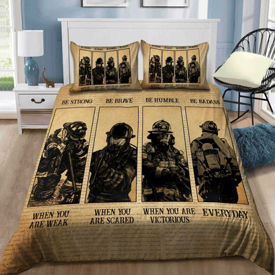 Firefighter Be Strong We Are Firefighters - Bedding Cover - Owls Matrix LTD