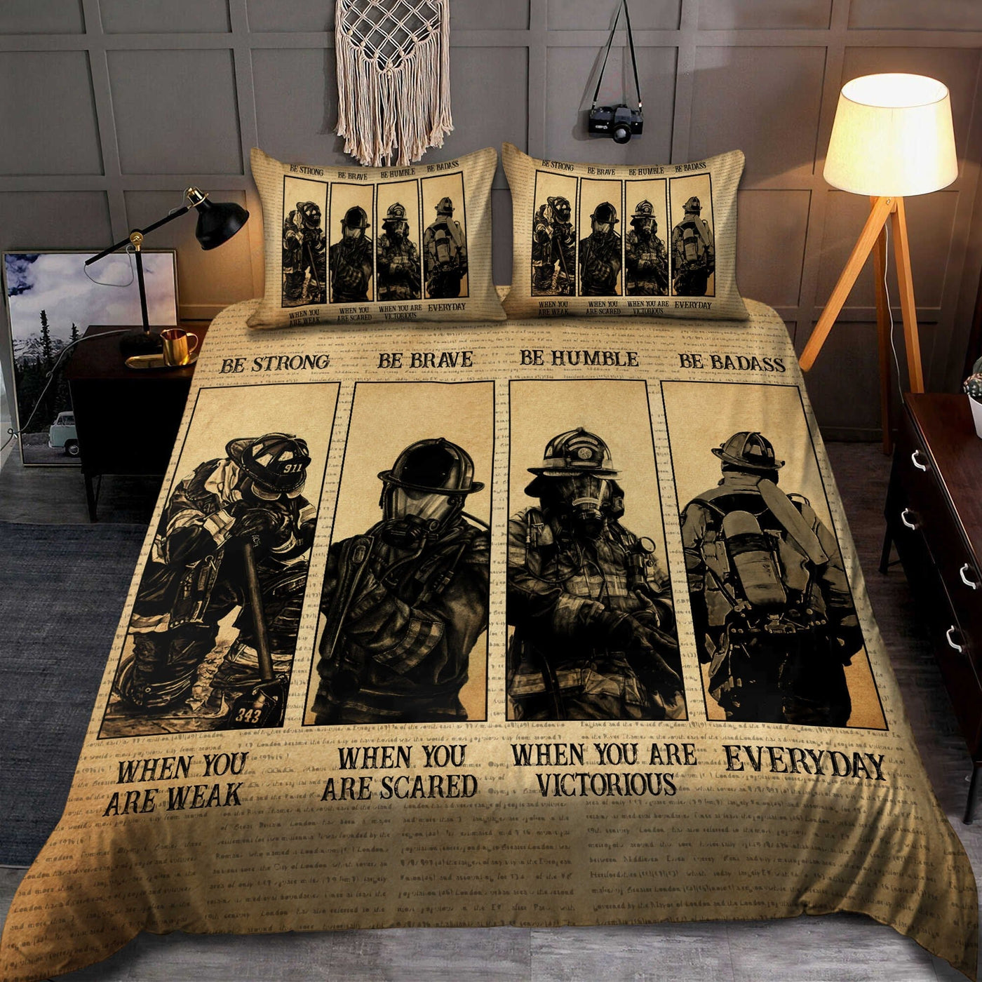 Firefighter We Are Firefighters When You Are Scared - Bedding Cover - Owls Matrix LTD