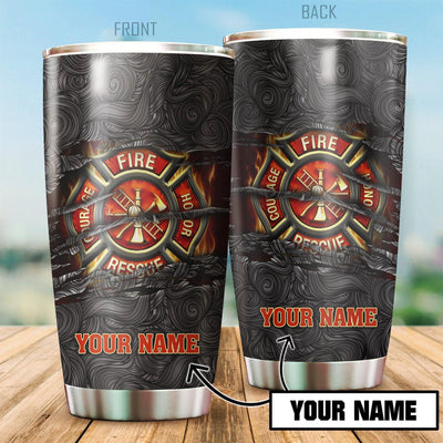 Firefighter Symbol Personalized - Tumbler - Owls Matrix LTD